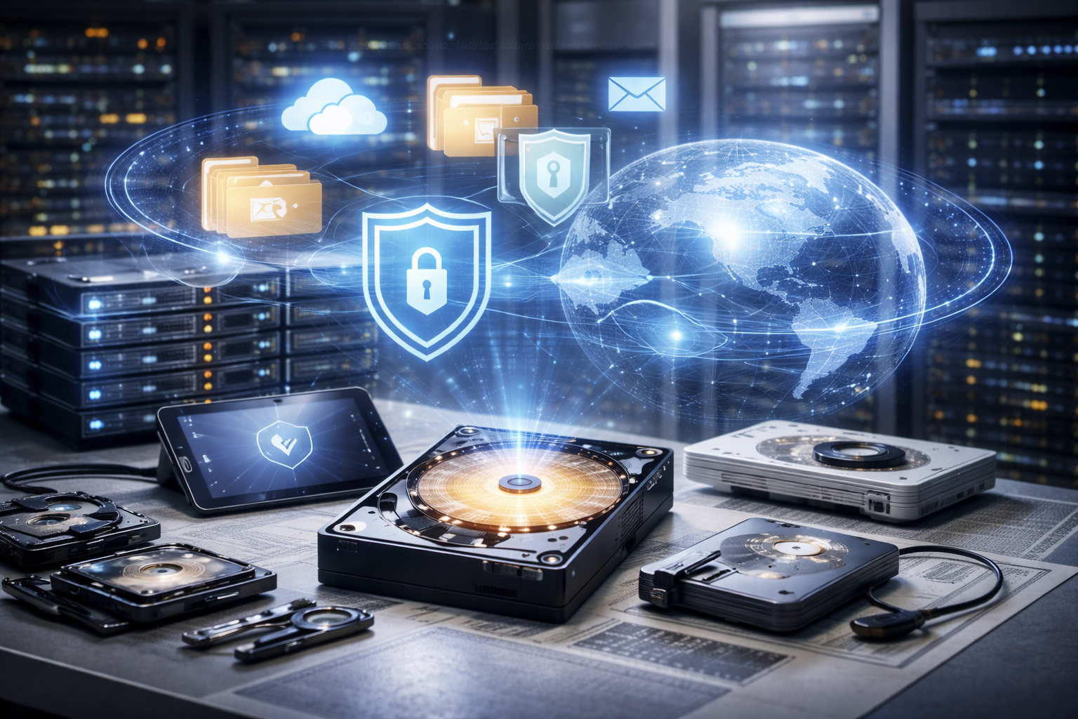 Keenut data recovery and cybersecurity services illustration